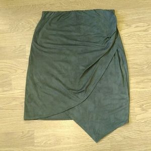 NWT Mendocino Micro Suede Asymmetric Skirt